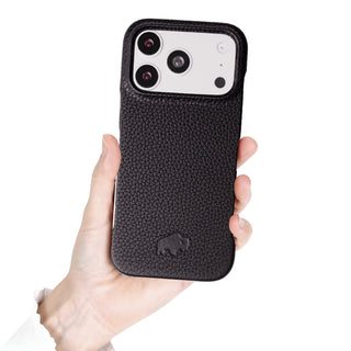 Dax Leather iPhone 17 Pro MagSafe Case, Pebble Black
