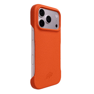 Dax Leather iPhone 17 Pro MagSafe Case, Pebble Orange
