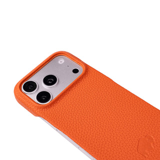 Dax Leather iPhone 17 Pro MagSafe Case, Pebble Orange