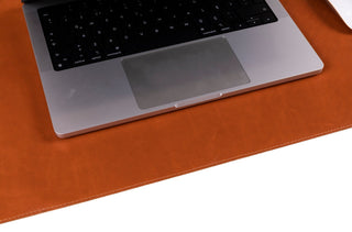 Natural Leather Desk Mat (48cm x 91 cm), Tan UnBranded
