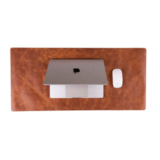 Natural Leather Desk Mat (48cm x 91 cm), Tan UnBranded