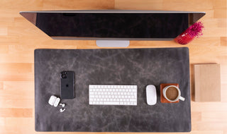 Natural Leather Desk Mat (48cm x 91 cm), Tan UnBranded