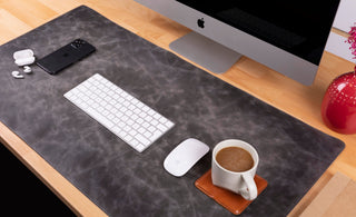 Natural Leather Desk Mat (48cm x 91 cm), Tan UnBranded
