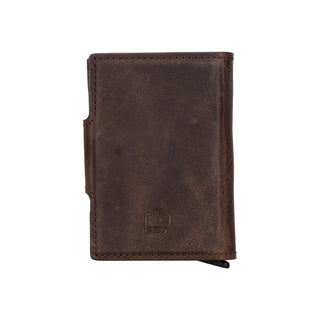 Wade Detachable Mini Wallet – Full‑Grain Leather, RFID Blocking, Distressed Coffee