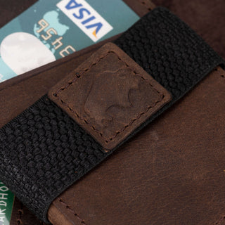 Wade Detachable Mini Wallet – Full‑Grain Leather, RFID Blocking, Distressed Coffee