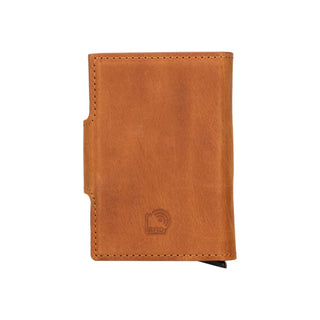 Wade Detachable Mini Wallet – Full‑Grain Leather, RFID Blocking, Golden Brown
