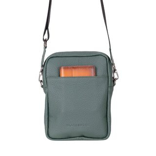 Dillon Full‑Grain Leather Crossbody Bag – Green
