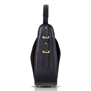 Dolcezza Suede Leather Women's Bag, Black