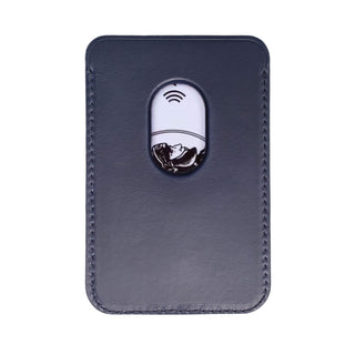 Duke Leather MagSafe Wallet, Deep Blue