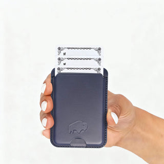 Duke Leather MagSafe Wallet, Deep Blue