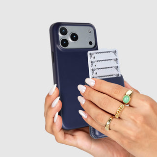 Duke Leather MagSafe Wallet, Deep Blue