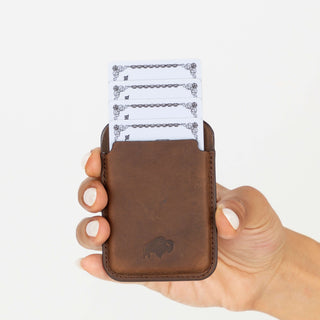 Duke Leather MagSafe Wallet, Distressed Coffee