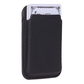 Duke Leather MagSafe Wallet, Pebble Black