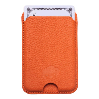 Duke Leather MagSafe Wallet, Pebble Orange