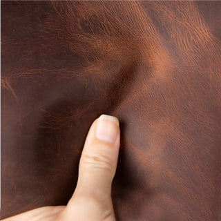 Seta Leather Pen Pouch for 2, Saddle Brown