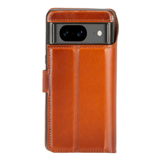 Carter Detachable Leather Wallet Case – Pixel 8, Burnished Tan