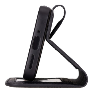 Carter Detachable Leather Wallet Case – Pixel 9, Pebble Black