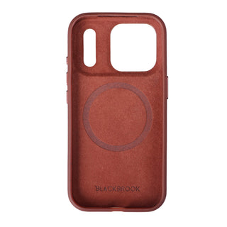 Harlan Full-Grain Leather Snap-On Case – iPhone 17 Pro Max, Brown