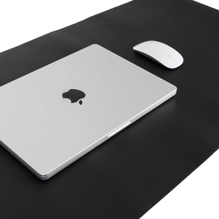 Natural Leather Desk Mat (37cm x 80 cm), Black UnBranded