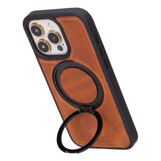 Loop Leather Snap-On Case – iPhone 15 Pro, Golden Brown