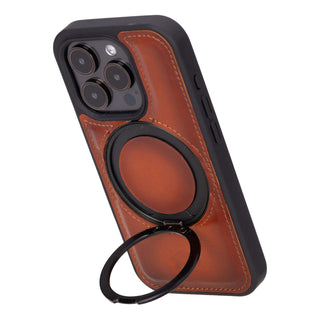 Loop Leather Snap-On Case – iPhone 15 Pro, Burnished Tan