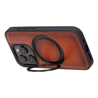 Loop Leather Snap-On Case – iPhone 15 Pro, Burnished Tan