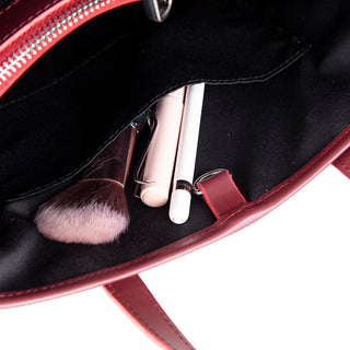 Valley Leather Tote Bag, Bordeaux