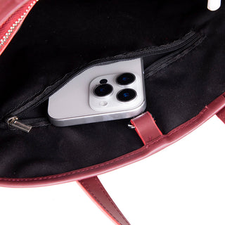 Valley Leather Tote Bag, Bordeaux