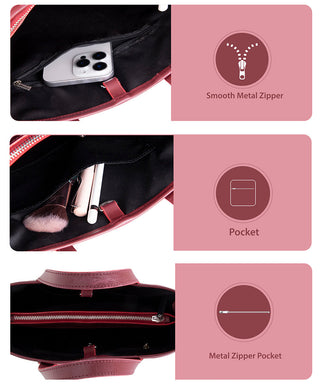 Valley Leather Tote Bag, Bordeaux