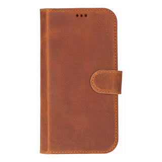 Carter Detachable Leather Wallet Case – iPhone 17, Moccasin