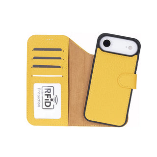 Carter Detachable Leather Wallet Case – iPhone Air, Yellow