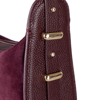 Dolcezza Suede Leather Women's Bag, Burgundy