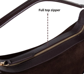 Dolcezza Suede Leather Women's Bag, Brown