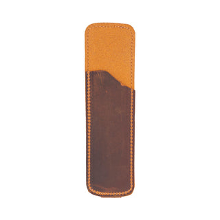 Pelle Leather Pen Pouch, Saddle Brown