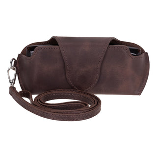 Harbor Leather Eyewear Case, Saddle Brown