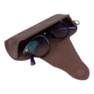 Harbor Leather Eyewear Case, Saddle Brown