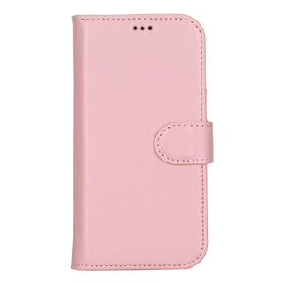 Carter Detachable Leather Wallet Case – iPhone 17, Pink