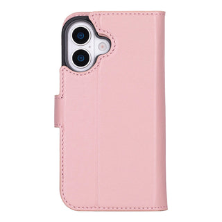 Carter Detachable Leather Wallet Case – iPhone 17, Pink
