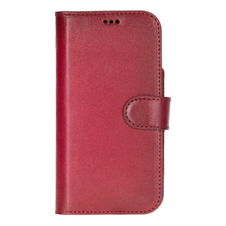 Carter Detachable Leather Wallet Case – iPhone 17, Red