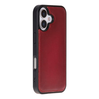 Carter Detachable Leather Wallet Case – iPhone 17, Red
