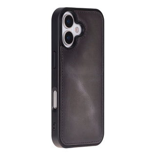 Carter Detachable Leather Wallet Case – iPhone 17, Gray