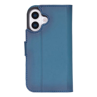 Carter Detachable Leather Wallet Case – iPhone 17, Blue