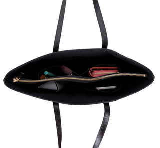 Solea Leather Women's Tote Bag, Black
