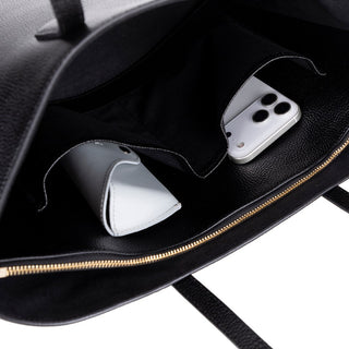 Solea Leather Women's Tote Bag, Black