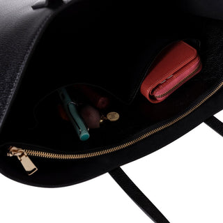 Solea Leather Women's Tote Bag, Black