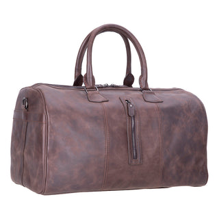Dolly Full-Grain Leather Weekender Bag, Gray BlackBrook Case