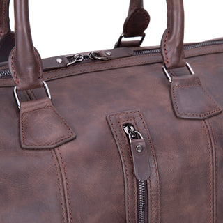Dolly Full-Grain Leather Weekender Bag, Saddle Brown BlackBrook Case
