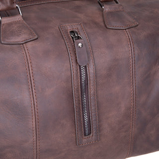 Dolly Full-Grain Leather Weekender Bag, Saddle Brown BlackBrook Case