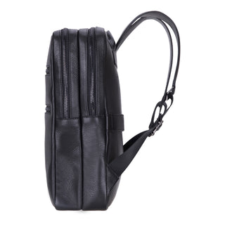 Castle Full-Grain Leather Laptop Backpack 16", Black