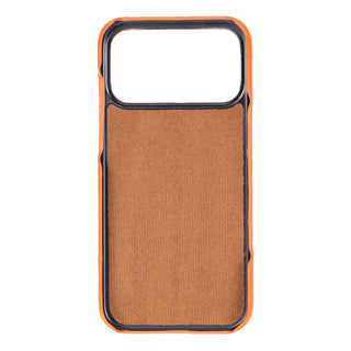 iPhone 17 Pro Max Leather Wallet Case - Burkley Classic 2-in-1 Detachable Folio, Pebble Orange